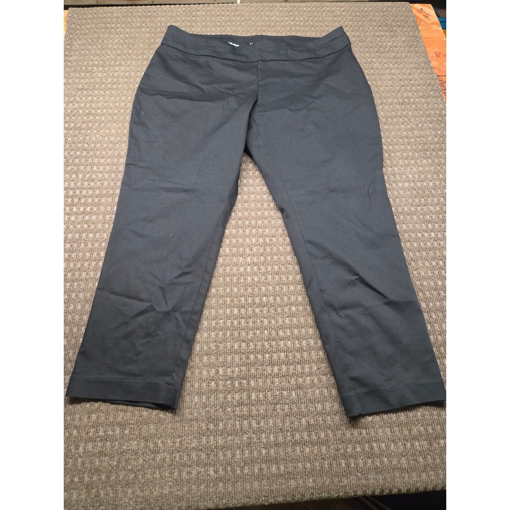 Croft & Barrow Effortless Stretch Pant Black Petite 18P Short Straight Leg